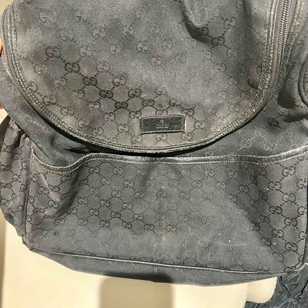 Black Gucci Diaper Bag - used